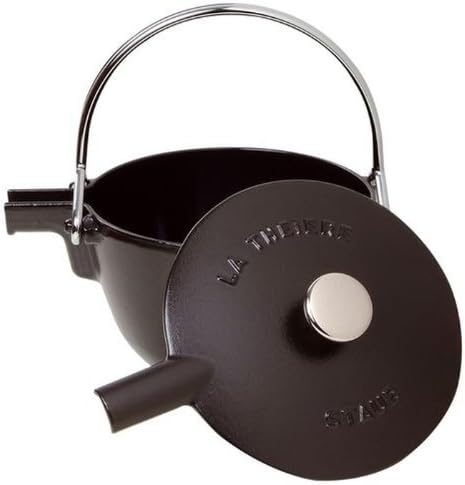 STAUB 1004030 Cast Iron Tea Pot, Black, 1.2 Litres - Image 3