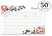Jot & Mark Floral Recipe Cards 4x6 - Double Sided Thick Cardstock, 50 Count (Garden Floral) - Recipe Card