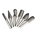 Drillpro 6pcs Double Cut Cylinder Tungsten Carbide Rotary File Cutter Bit 6mm Shank Tungsten Engraving Grinding Bit for Rotary Tools