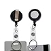 10 Pack - Premium Retractable ID Badge Reels with Key Ring, Silver Sticker and Belt Clip - For ID Badges, Flash Drives, POS Swipe Cards and More by Specialist ID (Black)