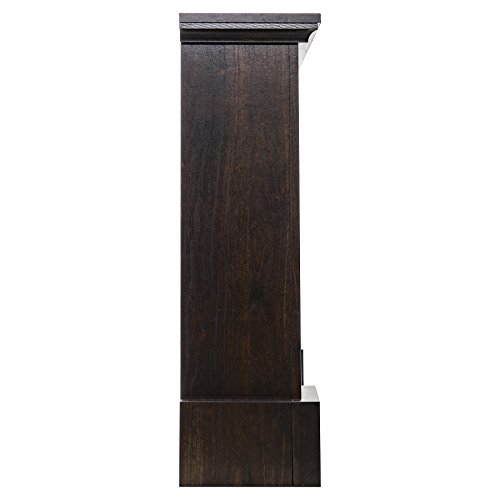 FIREBIRD 32" Freestanding Insert Brown Wooden Push Button Control Electric Fireplace Stove Heater w/ Log Bed - Thumbnail 6