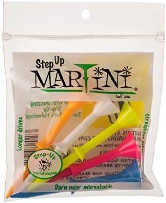 Martini 3 1/4 Step-Up Assorted Golf Tees- (10 Tees) by Martini Tees