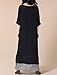 Mordenmiss Women's Summer Two Layers Maxi Dresses (Medium, Short Sleeves Black)