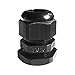 Lantee PG 16 Cable Gland - 20 Pieces Black Plastic Nylon Waterproof Wire Glands Connector Fitting