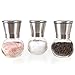 Ergonomic Premium Stainless Steel Salt and Pepper Grinder Set - The Original Glass Round Pepper Mill & Salt Mill, Adjustable Ceramic Rotor, By Simple Kitchen Products
