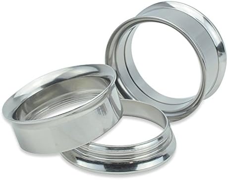 Steel Screw Stainless Steel Ear Gauges Flesh Tunnels Plugs Stretchers Expander