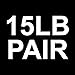 CAP Barbell Premium Bumper Plate Set, Black, 15 lb Pair