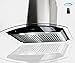 AKDY Wall Mount Range Hood –30” Stainless-Steel Hood Fan for Kitchen – 3-Speed Professional Quiet Motor – Premium Touch Control Panel – Minimalist Design – Baffle Filter & LED Lamp – Tempered Glass