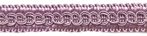Photo 1 of 1/2" (1cm) Basic Solid Collection Scroll Gimp Braid Trim # 0050SG, Lilac Purple #D7 (Light Lavender Violet Purple) 14 Yard Value Pack (12.5m/42 ft)