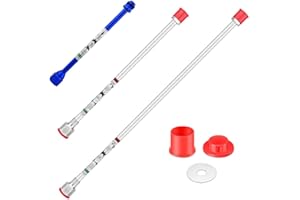 Spray freely 3-Piece Set of Extension Poles,Airless Spray Gun Tip Extensions,Airless Paint Sprayer Gun Tip Extension Pole,for Airless Paint Gun Wand (12in+20in+30in)