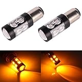 JDM ASTAR Super Bright Max 50W High Power 1156 1141 1073 7506 LED Bulbs,Amber Yellow