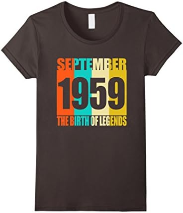 Womens September 1959 58th Birthday Gifts The Birth Of Legends Tee XL Asphalt