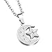 HIJONES Men's Stainless Steel Islamic Charm Crescent Moon and Star Pendant Necklace Chain 20 Inches