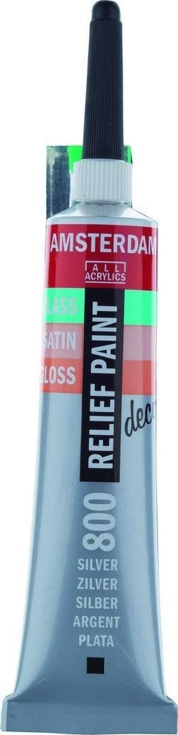 Decorfin RELIEF (Gutta Outliner) PAINT SILVER - 20ml