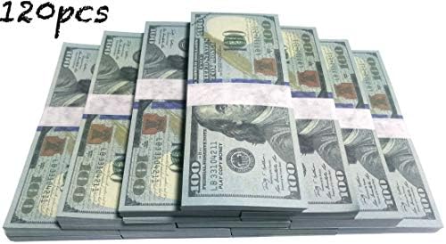 Yichen Toy Play Money 100 Dollar Movie Money Full Print 2 Sided Prop Money Stack Dollar Bills,Realistic Copy Money That Looks Real for Party,Movie,Prank,Motion Picture,Joy,TV,Game Props.