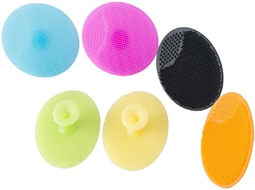 TorDen 6 Pack Silicone Body Bath Brush Shower Brush Cleaning Shampoo Body Wash Scrub Exfoliator Brush, Soft Loofah Body Scrubber Scalp Massaging Skin Exfoliation Color Random