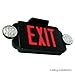 eTopLighting LED Exit Sign, Emergency Light Red Lettering Combo with Extra Face Plate, UL924, Double Side Light, Ceiling/Wall Mount, EL2BR-B-1