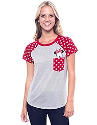 Apparel: Disney Junior T-shirt Minnie Mouse Peeking out of Pocket Print Tee (Medium)
