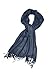 Sakkas Large Soft Silky Pashmina Shawl Wrap Scarf Stole in Solid Colors - Navy Blue