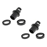 MagiDeal 2 Pieces Inflatable Boat Kayak Air Foot Pump Valve Adapters Universal For Halkey-Roberts HR Hose Valve