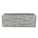 MyGift Rustic Planter Rectangular 9 x 3 inch Faux Stone Gray Cement Rectangle Succulent Plant Flower Pot Container