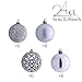 Valery Madelyn 24ct 60mm Frozen Winter Silver White Shatterproof Christmas Ball Ornaments Decoration, Themed with Tree Skirt(Not Included)