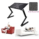 Portable Adjustable Laptop Computer Notebook Desk Stand Folding Laptop Table Book Reading Holder Lightweight Ergonomic Sofa Couch Bed Lap Tray Desk Cooling Pad Foldable Breakfast Table Home Dormitory