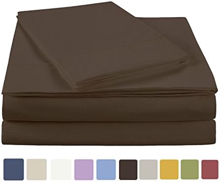 NC Home Fashions EHF ultra soft microfiber solid sheet set, King, Chocolate Chip