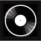 Kwik Picture Framing Ltd Frame for Single 7" Vinyl LP Record | Black Mount - Black Frame
