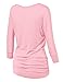 Made By Johnny MBJ WT822 Womens 3/4 Sleeve with Drape Top XXL Pink