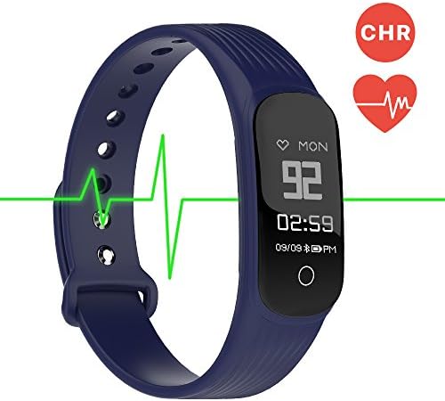 Fitness Tracker Smart Band Continuous Heart Rate Monitor, MGCOOL B3 / B4 Activity Tracker Bracelet Sleep Monitor Step Counter Stopwatch Distance Smart Watch Reminder, Christmas Gift (Band4-Blue)