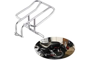 SMT-MOTO SMT-Chrome Steel Rear Fender Rack Plated Luggage Shelf Compatible With H-D Sportster 1100 1000 Roadster 1200 Roadster Nightster 883 Iron SuperLow [B0175JIYVK]