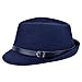 Vbiger Unisex Woolen Fedora Hat (Dark Blue)