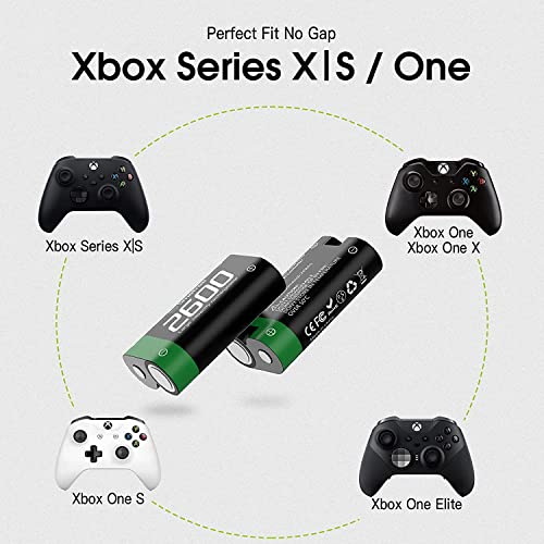 Smatree Rechargeable Xbox One Battery (2 Pack) Compatible with Xbox