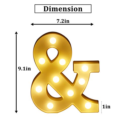 LED Marquee Letter Lights Sign, Battery Powered Light Up Alphabet Letters for Bedroom Wedding Birthday Party Christmas Home Bar Decoration