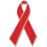 Red Awareness Ribbon Lapel Pin