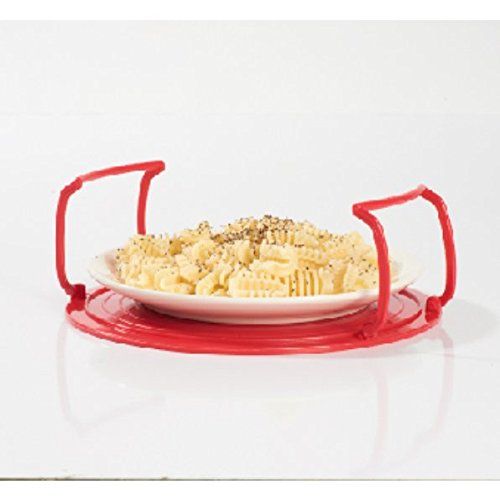 4 in 1 microwave plastic stand, it's a tray, a plastic stacker a lid and a cooling rack