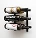 VintageView W Series Wine Rack 1-6 Bottle Wall Mounted Wine Rack (Matte Black) Stylish Modern Wine Storage with Label Forward Design