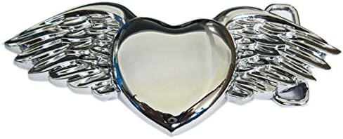 New Bright Silver Angel Wings Love Heart Belt Buckle Gurtelschnalle