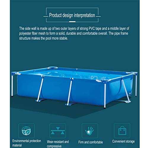 AEU Small Frame Swimming Pool 220X150x60 cm Schwimmbecken Schwimmbad Mit Extra-Zubehör: Unterlegplane, Schwimmbecken… – Bild 5