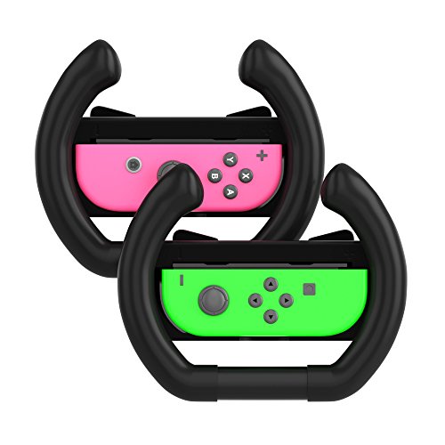 Nintendo Switch Steering Wheel, TechMatte JoyCon Wheel Controllers for