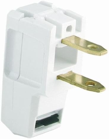 BP2600W White Plug Right Angle Side Mount Non-Polarized 15A 125V by Cooper