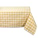 DII Checkered Tabletop Collection 100% Cotton, Machine Washable, Tablecloth, 52x52, Yellow