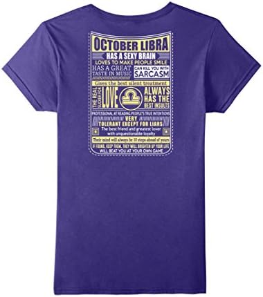 Womens Libra Astrology Shirt Libra October T-Shirt Medium Purple