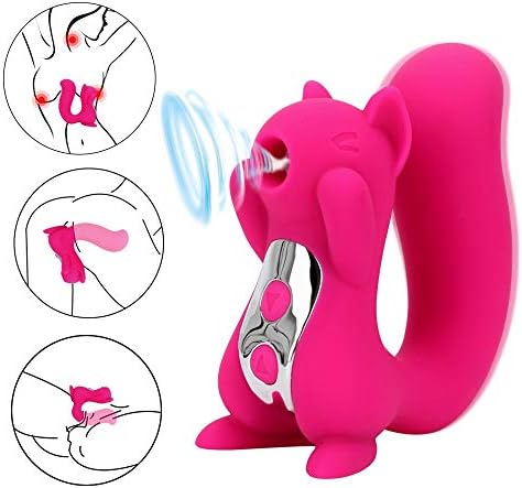 Tongue Ví-br?tör Cute Squirrel Sculpt Clítoris Licking Stimulator Nipple Sucker Sucking Massage 10 Speed Toys for Women