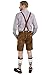 Schöneberger Men's Bavarian Lederhosen Brown - Oktoberfest Leather Trousers