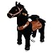 PonyCycle Official Riding Pony No Battery No Electricity Mechanical Horse Toy Black Giddy up Pony Plush Walking Animal for Age 4-9 Years Medium Size - N4183