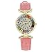GlassOfVenice Murano Glass Millefiori Watch with Leather Band - Pink