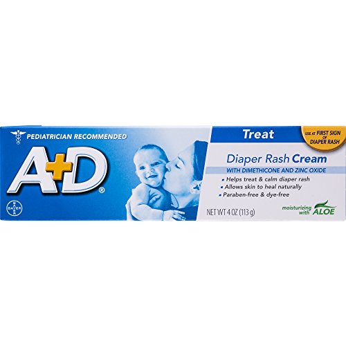 A+D Zinc Oxide Diaper Rash Treatment Cream, Dimenthicone 1, Zinc Oxide