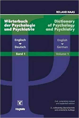 Dictionary Of Psychology And Psychiatry English German
